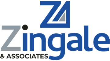 Zingale & Associates blue, gray, and black retina logo