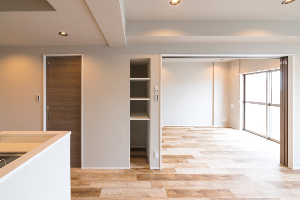 Inside view of empty condo.